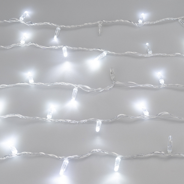 Светодиодная гирлянда ARD-STRING-CLASSIC-1000-CLEAR-100LED-PULSE White (230V, 7W) (Ardecoled, IP65) Lednikoff