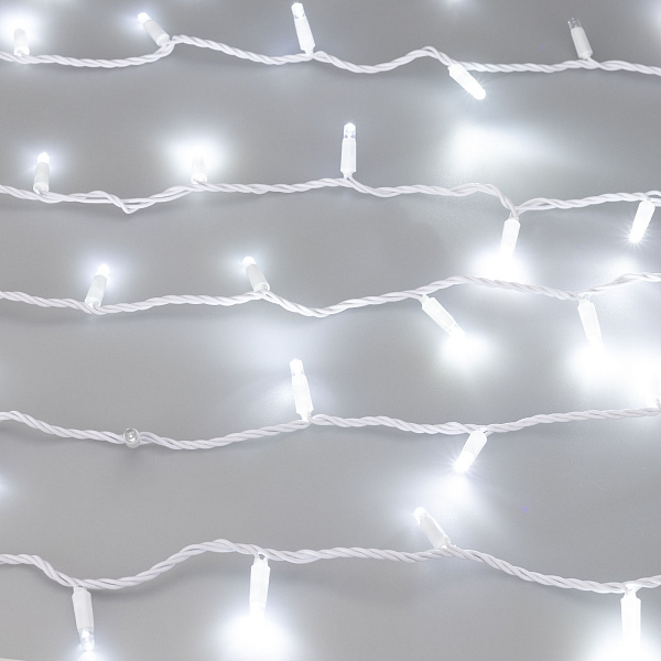 Светодиодная гирлянда ARD-STRING-CLASSIC-1000-WHITE-100LED-PULSE White (230V, 7W) (Ardecoled, IP65) Lednikoff