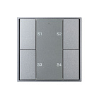 INTELLIGENT ARLIGHT Кнопочная панель DALI-201-23-1G-4SC-IN Silver (BUS, Frame) (IARL, IP20 Металл, 3 года) Lednikoff