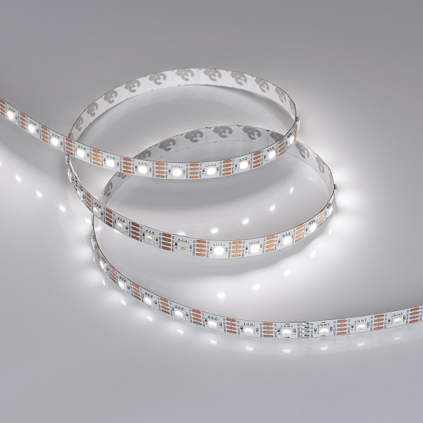 Светодиодная лента SPI-B60-10mm 12V White6000-PX1-RAM (9.3 W/m, IP20, 5060, 5m) (Arlight, бегущий огонь) Lednikoff