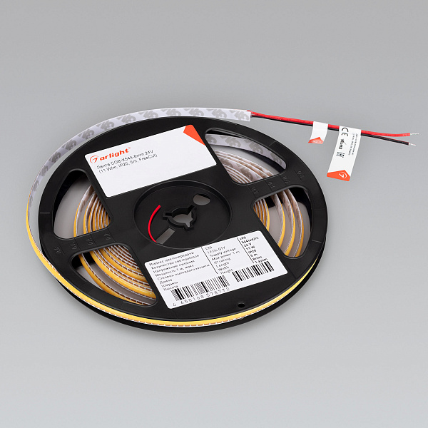 Светодиодная лента COB-X544-8mm 24V White6000 (11 W/m, IP20, 5m, FreeCut) (Arlight, Свободная резка) Lednikoff