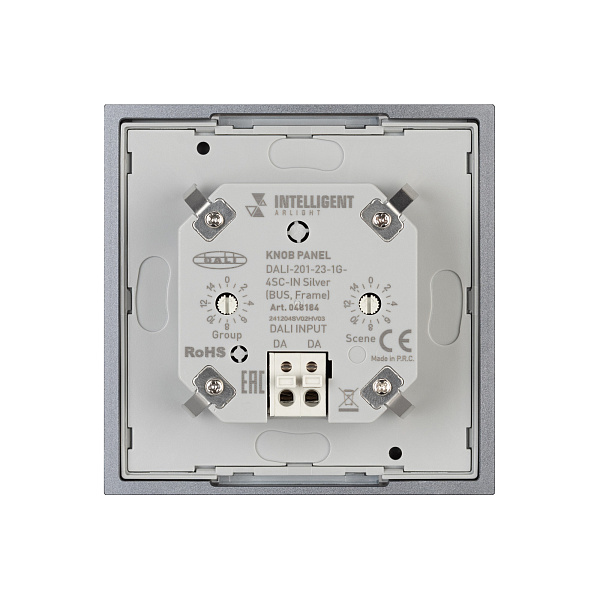INTELLIGENT ARLIGHT Кнопочная панель DALI-201-23-1G-4SC-IN Silver (BUS, Frame) (IARL, IP20 Металл, 3 года) Lednikoff