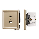 Механизм USB розетки SCT-TENDO-MUAC-SFPL-GD (5V, 3A, QC3) (Arlight, Матовый песочный) Lednikoff