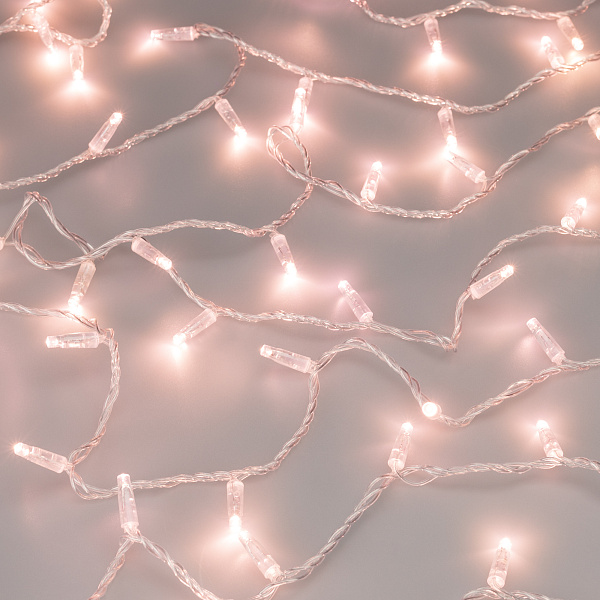 Светодиодная гирлянда ARD-STRING-CLASSIC-1000-CLEAR-100LED-PULSE Rose Gold (230V, 7W) (Ardecoled, IP65) Lednikoff