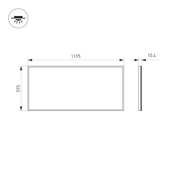 Панель IM-600x1200A-48W Warm White (Arlight, IP40 Металл, 3 года) Lednikoff