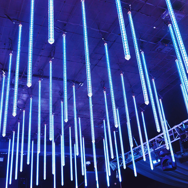Светодиодная гирлянда ARD-ICEFALL-CLASSIC-D12-200-10PCS-CLEAR-32LED-LIVE BLUE (230V, 10.5W) (Ardecoled, IP65) Lednikoff