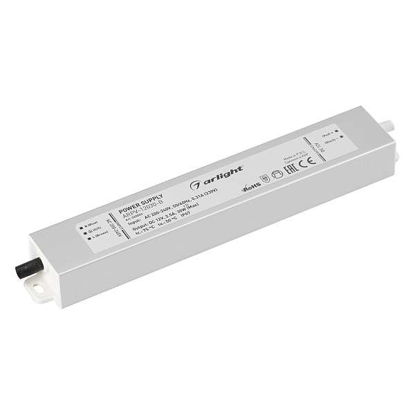 Блок питания ARPV-12030-B (12V, 2.5A, 30W) (Arlight, IP67 Металл, 3 года) Lednikoff