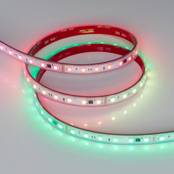 Светодиодная лента герметичная DMX-PS-B60-12mm 24V RGB-PX6 (14 W/m, IP67, 5060, 5m) (Arlight, -) Lednikoff