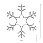 Фигура cветодиодная ARD-SNOWFLAKE-M4-750x750-324LED White (230V, 18W) (Ardecoled, IP65) Lednikoff