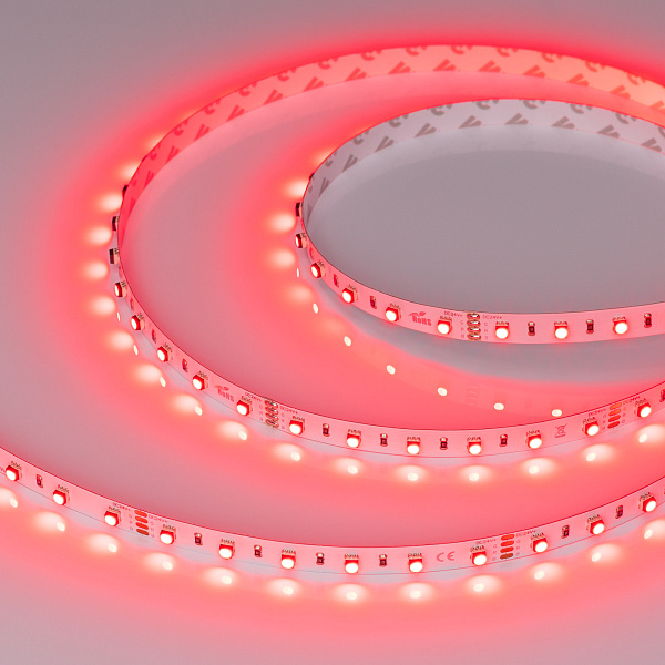 Светодиодная лента MINI-F60-10mm 24V RGB (14.4 W/m, IP20, 3535, 5m) (Arlight, Открытый) Lednikoff