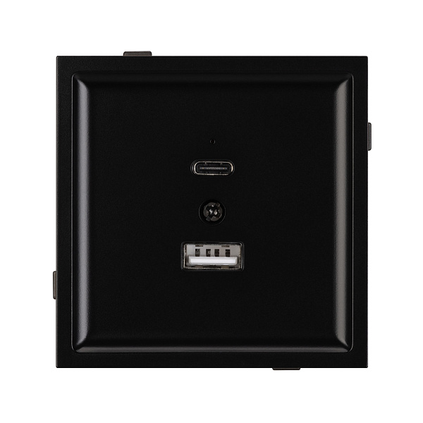 Механизм USB розетки SCT-TENDO-MUAC-PL-BK (5V, 3A, QC3) (Arlight, Черный) Lednikoff