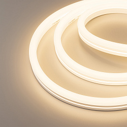 Светодиодная лента герметичная MOONLIGHT-SIDE-X336-12x24mm 230V Warm3000 (11 W/m, IP65, 50m, wire x1) (Arlight, Грибовидная форма)