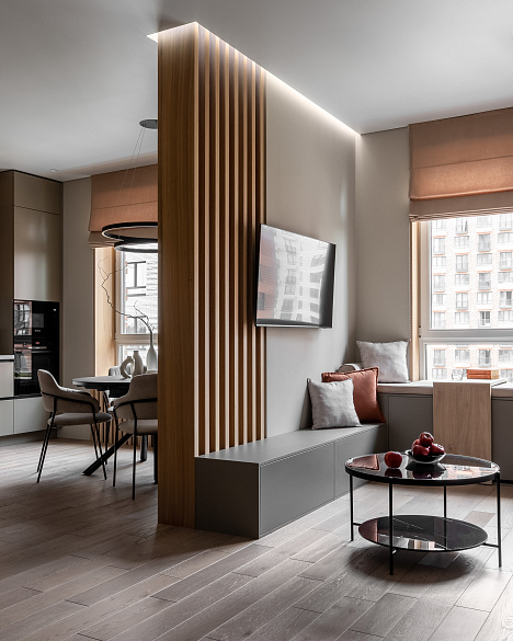 Частный интерьер квартиры ЖК "Западный порт", г. Москва 