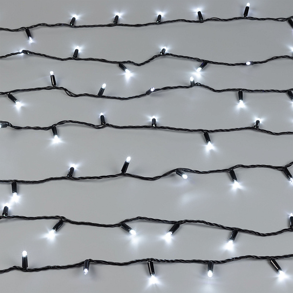 Светодиодная гирлянда ARD-STRING-CLASSIC-10000-BLACK-100LED-STD WHITE (230V, 7W) (Ardecoled, IP65) Lednikoff