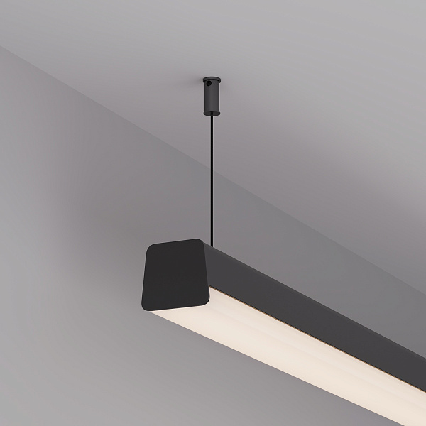 Профиль с экраном LINE-D-3734-2000 TETRA BLACK+OPAL (Arlight, Алюминий) Lednikoff
