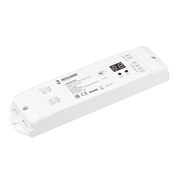INTELLIGENT ARLIGHT Конвертер SMART-0/1-10V-302-82-SUF (230V, 5A, DALI) (IARL, IP20 Пластик, 5 лет) Lednikoff
