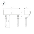 Светильник KT-BASOMI-12W Warm2700 (Серый, 60x100 deg, 24V) (Arlight, IP65 Металл, 3 года) Lednikoff