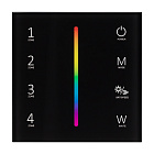 Панель Sens SMART-P30-RGBW Black (230V, 4 зоны, 2.4G) (Arlight, IP20 Пластик, 5 лет) Lednikoff