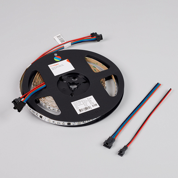 Светодиодная лента SPI-A120-10mm 24V RGB-PX6-BPT (23 W/m, IP20, 2835, 5m) (Arlight, бегущий огонь) Lednikoff