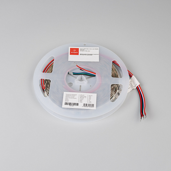 Светодиодная лента DMX-B60-12mm 24V RGBW-MIX-PX6 (15 W/m, IP20, 5m) (Arlight, -) Lednikoff