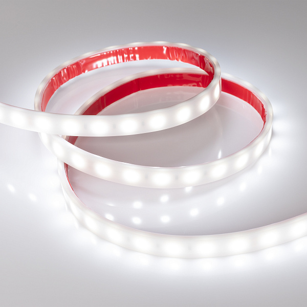 Светодиодная лента RTW 2-5000PW 24V White6000 2x (5060, 300 LED, LUX) (Arlight, 14.4 Вт/м, IP66) Lednikoff