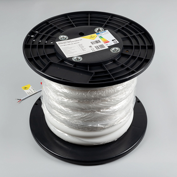 Светодиодная лента герметичная MOONLIGHT-TOP-A336-D30mm 24V Warm3000 (14.4 W/m, IP65, 5m, wire x1) (Arlight, Вывод прямой, 3 года)