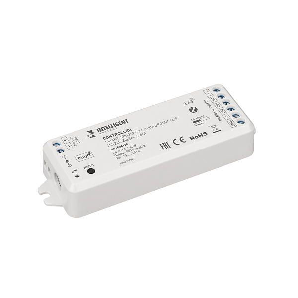 INTELLIGENT ARLIGHT Контроллер SMART-SPI-302-72-2G-RGB/RGBW-SUF (12-24V, ZigBee, 2.4G) (IARL, IP20 Пластик, 5 лет) Lednikoff