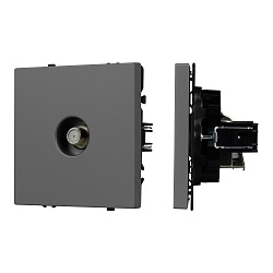 Механизм спутниковой розетки SCT-NOBE-MST1-SFPL-GR (SAT) (Arlight, Серый базальт)