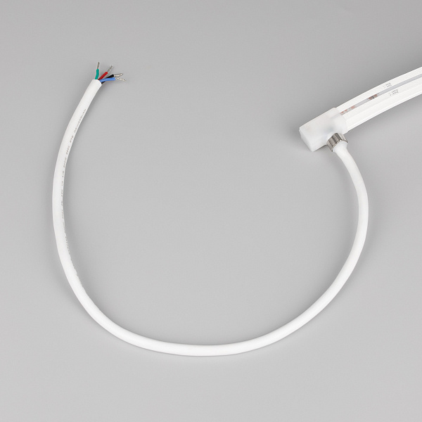 Светодиодная лента герметичная MOONLIGHT-PRO-TOP-X360-13x12mm 24V RGB (12 W/m, IP67, 10m, wire x2) (Arlight, Вывод боковой, 5 лет)