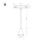 Светильник MAG-ORIENT-CONE-HANG-7W Warm3000 (BK, 40 deg, 48V) (Arlight, IP20 Металл, 3 года) Lednikoff