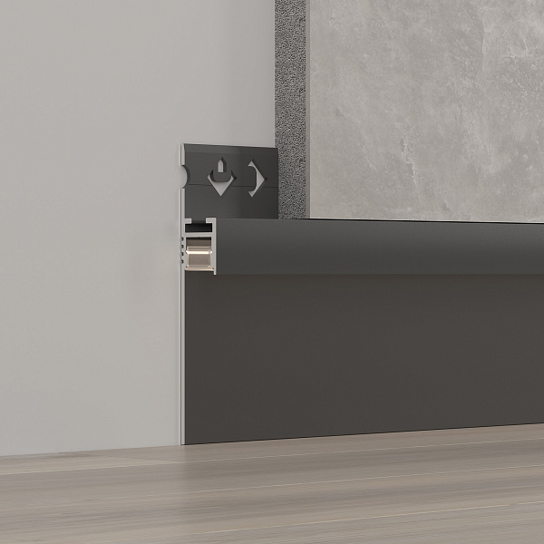 Профиль ARH-PLINTUS-50-FANTOM-3000 BLACK (Arlight, Алюминий) Lednikoff