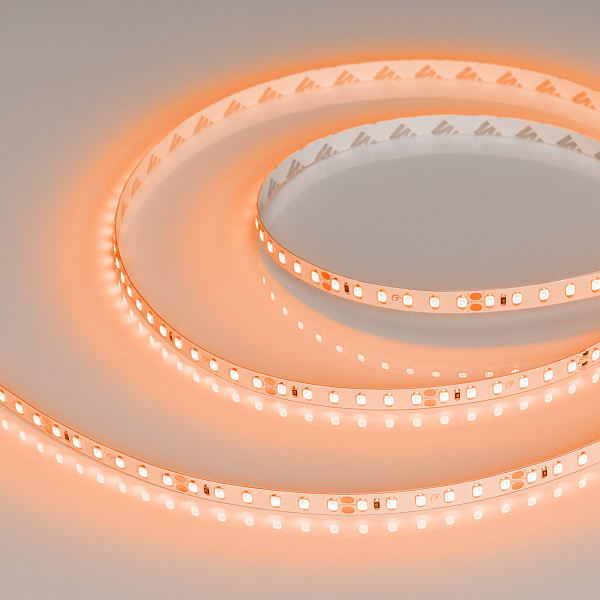 Светодиодная лента RT-A120-8mm 24V Orange (9.6 W/m, IP20, 2835, 5m) (Arlight, -) Lednikoff