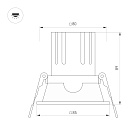 Светильник MS-FLOW-BUILT-S85x85-6W Day4000 (BK, 38 deg, 230V) (Arlight, IP20 Металл, 5 лет) Lednikoff