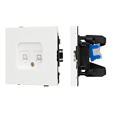 Механизм компьютерной розетки двойной SCT-TENDO-MPC2-SFPL-WH (RJ-45, CAT6) (Arlight, Матовый белый)
