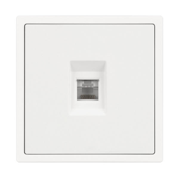 ARL NOBE Розетка компьютерная софт-тач белый кварц SCT-MPC1-SFPL-WH (RJ-45, CAT6) (Arlight, -) Lednikoff