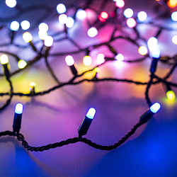 Светодиодная гирлянда ARD-STRING-CLASSIC-10000-BLACK-95LED-MILK-LIVE RGBW-DMX (24V, 10W) (Ardecoled, IP65)