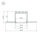 Профиль PLS-LOCK-H25-F-HIDE-3000 (Arlight, Алюминий) Lednikoff