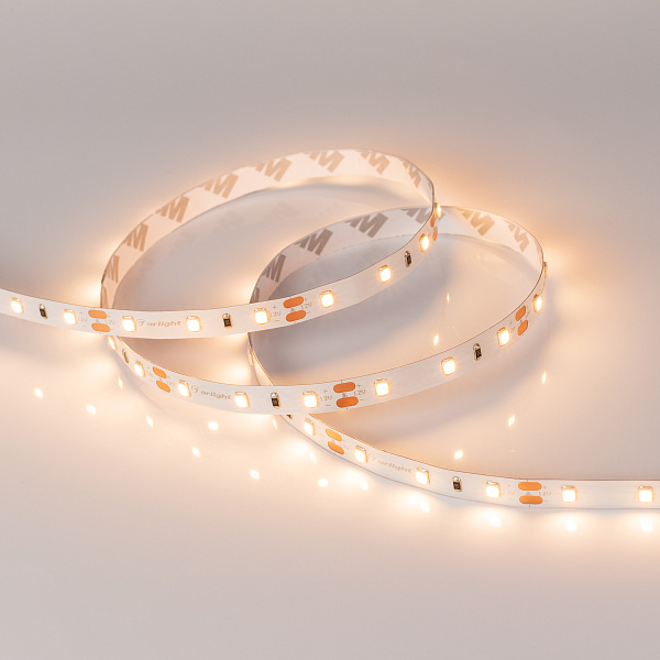 Светодиодная лента RT 2-5000 12V Warm3000 (2835, 300 LED, CRI98) (Arlight, 7.2 Вт/м, IP20) Lednikoff