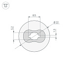 Силиконовый профиль WPH-FLEX-D22-360deg-S8-5m WHITE (Arlight, Силикон) Lednikoff