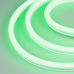 Светодиодная лента герметичная WAVE-SIDE-A120-12x25mm 230V Green (12 W/m, IP67, 50m, wire x2) (Arlight, Грибовидная форма)