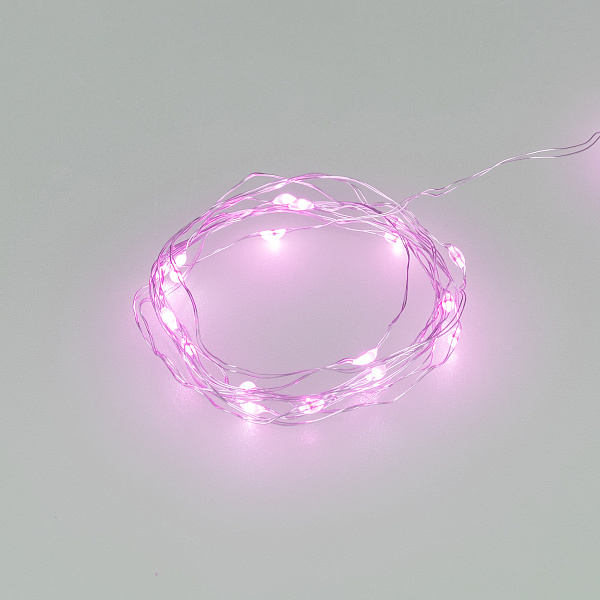 Светодиодная гирлянда ARD-DEW-HOME-2000-CLEAR-20LED-STD Purple (1.5V, Battery Pack, Cork) (Ardecoled, IP20) Lednikoff