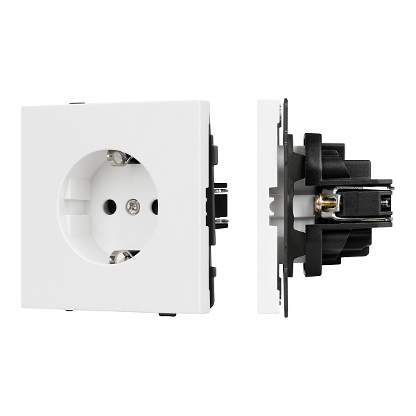 Механизм электрической розетки SCT-TENDO-MEU1-PL-WH (230V, 16A) (Arlight, Белый) Lednikoff