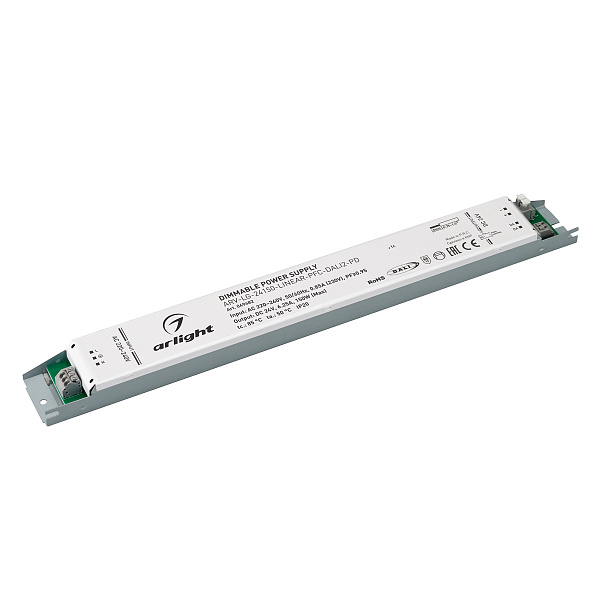 Блок питания ARV-LG-24150-LINEAR-PFC-DALI2-PD (24V, 6.25A, 150W) (Arlight, IP20 Металл, 5 лет) Lednikoff