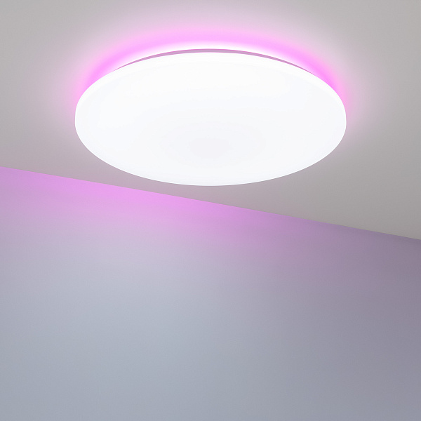 Светильник SP-FAVOR-R600-50W Day4000-MIX-RGB (WH, 100 deg, 230V, Tuya Zigbee) (Arlight, IP54 Пластик, 3 года) Lednikoff