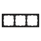 Рамка пластиковая FRM-NOBE-SFPL-3-BK (Arlight, Черный оникс) Lednikoff