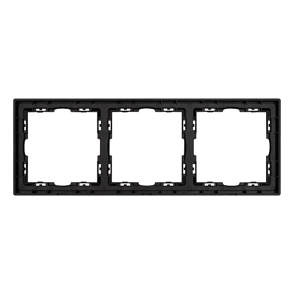 Рамка пластиковая FRM-NOBE-SFPL-3-BK (Arlight, Черный оникс) Lednikoff