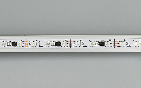 Светодиодная лента SPI-5000-5060-60 12V Cx3 RGB (10mm, 14.4W/m, IP20) (Arlight, бегущий огонь) Lednikoff