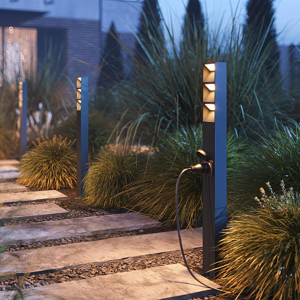 Светильник LGD-TILLIS-BOLL-SOCKET-H900-12W Warm3000 (GR, 92 deg, 230V) (Arlight, IP54 Металл, 3 года) Lednikoff