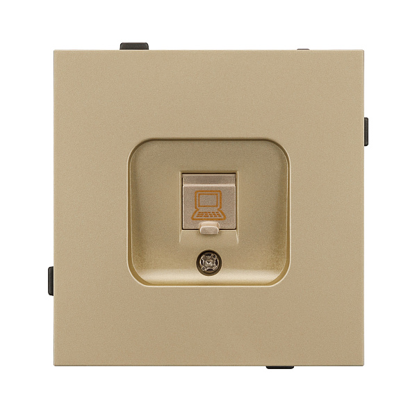 Механизм компьютерной розетки SCT-TENDO-MPC1-SFPL-GD (RJ-45, CAT6) (Arlight, Матовый песочный) Lednikoff