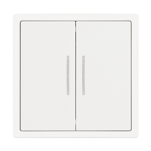 ARL NOBE Выключатель 2 кл подсветка софт-тач белый кварц SWT-MK02-SFPL-L-WH (250V, 10A) (Arlight, -) Lednikoff